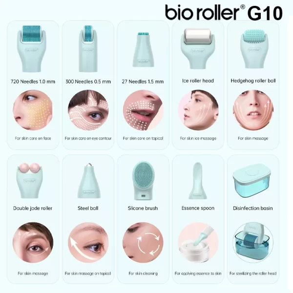 Bio Roller G10 10w1 究極の美肌キット、ダーマローラー