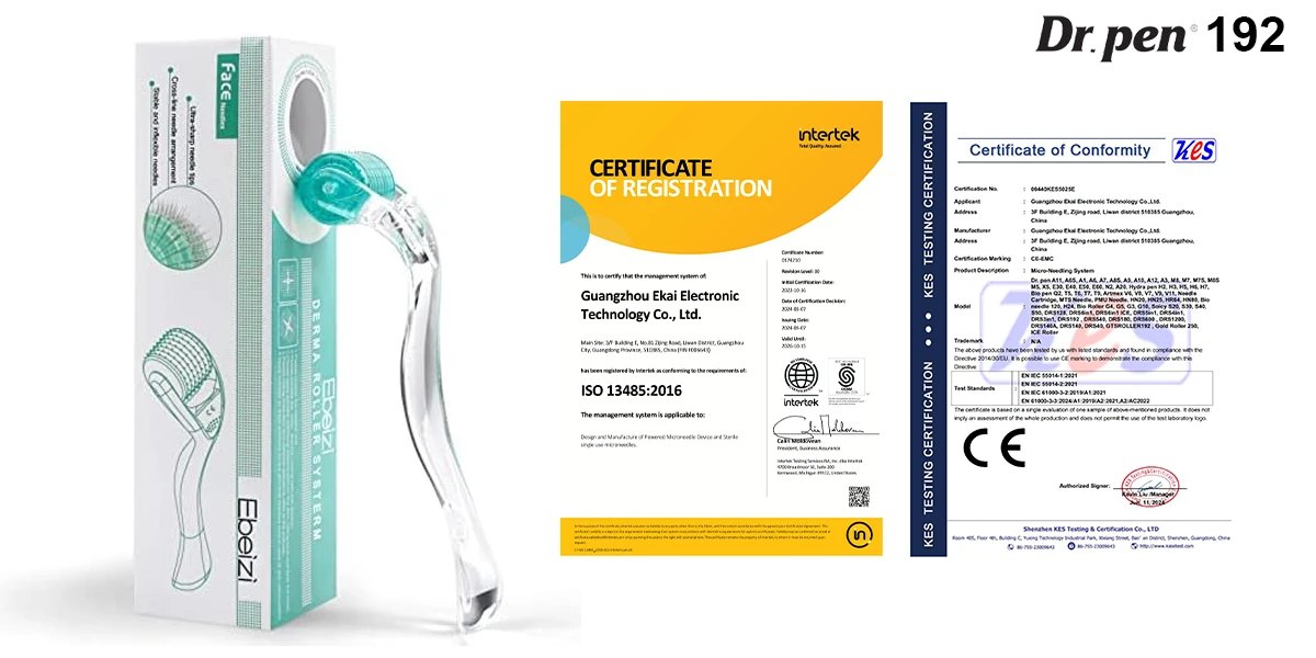 dr. pen dts titanium derma roller certificates 192pin 800x800 1