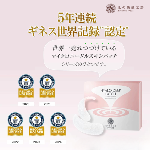 ヒアロディープパッチ【売上世界一 】北の快適工房 | 目元 目の下 口元 ニードルパッチ - 5年間ギネス世界記録認定